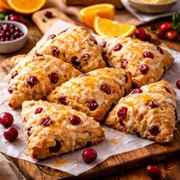 Moist Cranberry Orange Scones