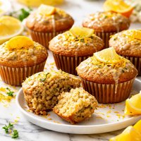 Moist Lemon Orange Zucchini Muffins