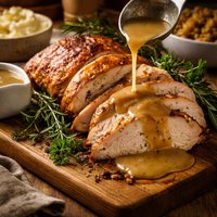 Moist Tender Turkey with Gravy