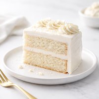 Moist White Cake with White Buttercream Icing