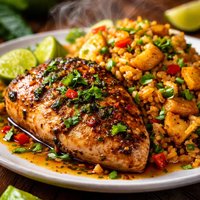 Mojito Chicken with Plantain Fried Rice