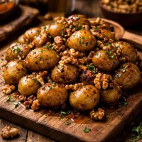 Molasses New Potatoes with Walnuts