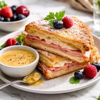 Monte Cristo Sandwich with Sweet Mustard Sauce