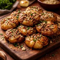 Montreal Garlic Smashed Potatoes