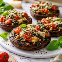 Moosewood Italian Stuffed Portabellas