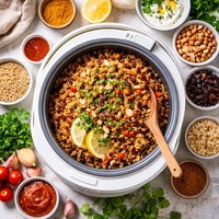 Moroccan Brown Rice Rice Cooker