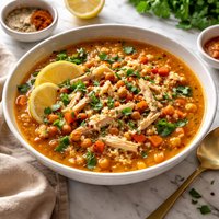 Moroccan Chicken and Couscous Soup