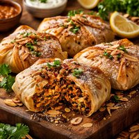 Moroccan Chicken in Pastry Leaves
