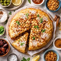 Moroccan Chicken Pie Bstilla