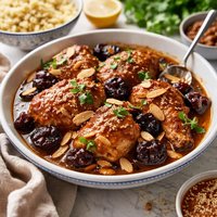 Moroccan Chicken with Prunes Honey and Almonds