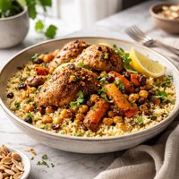 Moroccan Couscous with Chicken N Chickpeas
