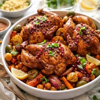 Moroccan Game Hens Vegetables