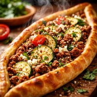 Moroccan Lamb and Zucchini Pide