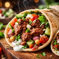 Moroccan Lamb Salad Wraps