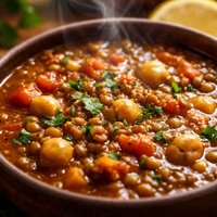 Moroccan Lentil and Chickpea Soup