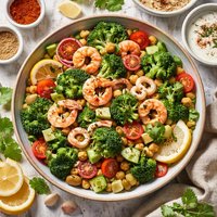 Moroccan Seafood and Broccoli Salad