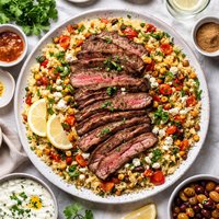 Moroccan Skirt Steak W Roasted Pepper Couscous Zwt 9