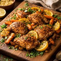 Moroccan Spiced Chicken with Lemon and Carrots