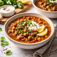 Moroccan Spiced Chickpea and Lentil Soup