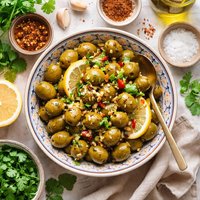 Moroccan Spiced Green Olives