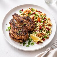 Moroccan Spiced Pork Chops and Fruity Couscous