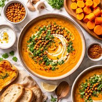 Moroccan Spiced Squash and Carrot Soup