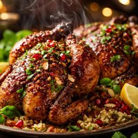Moroccan Style Balsamic Cornish Game Hens