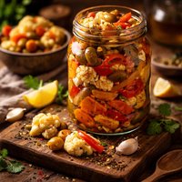 Moroccan Style Spicy Pickled Vegetables
