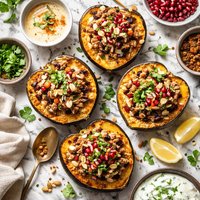 Moroccan Style Stuffed Acorn Squash