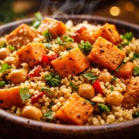 Moroccan Sweet Potato with Couscous