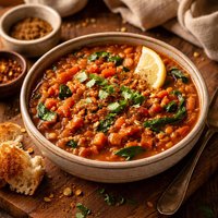 Moroccan Tomato Lentil Stew Soup
