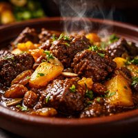 Moroccan Venison Beef Tagine W Dried Mango Raisins