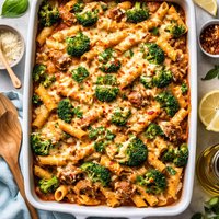 Mostaccioli Broccoli Bake