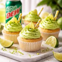 Mountain Dew Cupcakes with Frosting