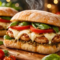 Mozzarella Chicken Ciabatta Sandwiches