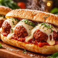 Mozzarella Meatball Sandwiches