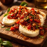 Mozzarella with Tomato and Chile Salsa