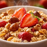 Muesli with Strawberries and Hazelnuts