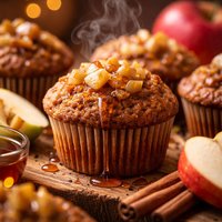 Muffins with Apples and Maple Syrup