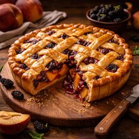 Mulberry Peach Pie