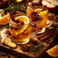 Mulled Apple Cider with Orange and Ginger