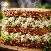 Multi Grain Bread Sandwiches with Creamy Chicken Celery