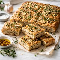 Multi Grain Focaccia with Herbs and Garlic