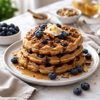 Multigrain Blueberry Waffles or Pancakes