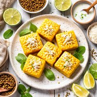 Mung Bean Cake with Coconut Milk