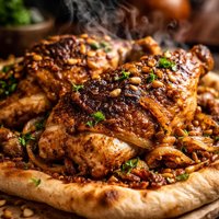 Musakhan Baked Chicken Over Bread