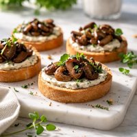 Mushroom and Cream Cheese Canapes