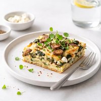 Mushroom and Feta Breakfast Casserole