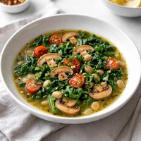 Mushroom and Greens Soup