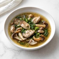 Mushroom and Oyster Soup for Lazy Gourmets
